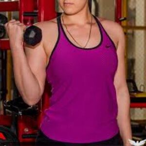 Nike Purple Fitted Sleeveless Tank Top